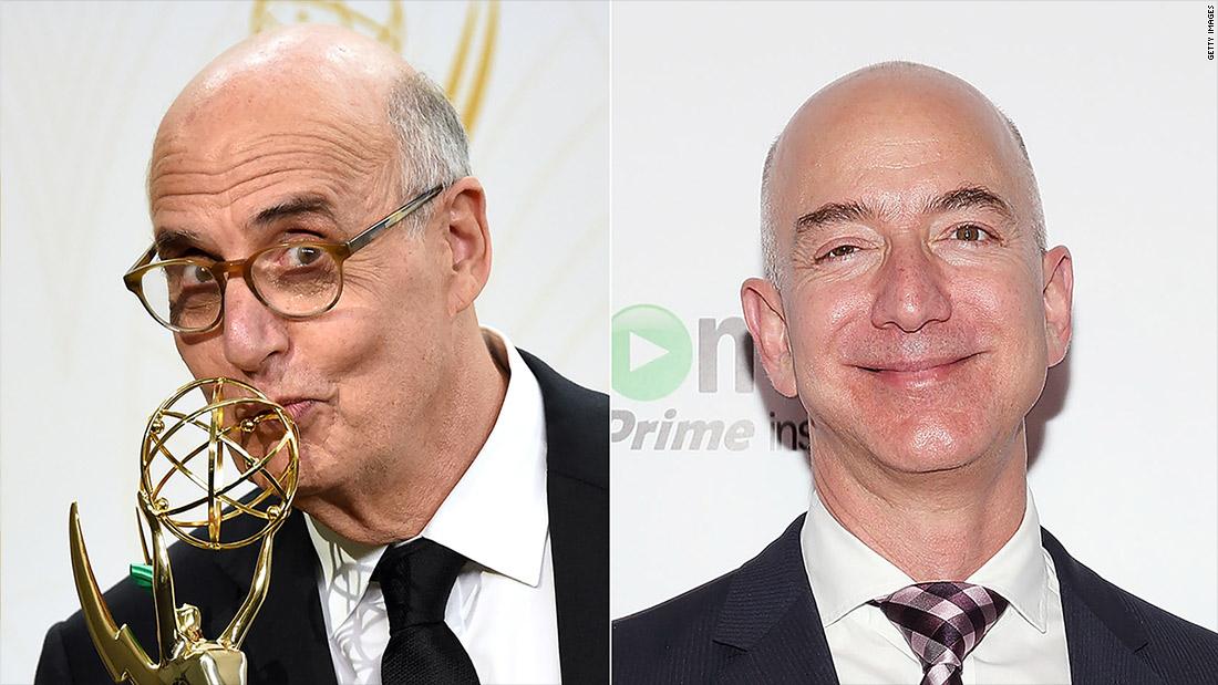 No wonder <a href="/amazon/">Amazon</a>'s Jeff Bezos is smiling. He just snagged 5 #Emmys to go w/his 3 Pulitzers cnnmon.ie/1V5MYzV