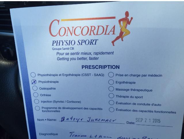 je commence ma physiothérapie pour un trauma ligamentaire à la jambe gauche. J'aimerais affronter Rincon à nouveau!