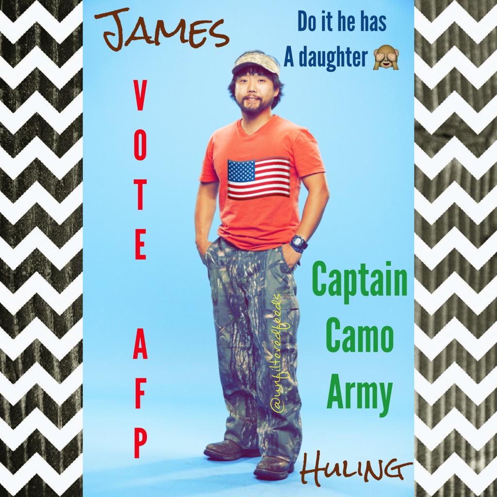 UnfilteredFeeds's tweet photo. π¨π¨π¨ 30mins left! Gather the troops and VOTE #James4AFP #CaptainCamoArmy http://t.co/uzLPPtVWBU #BBLF #BB17 http://t.co/rZ6vBniqk8