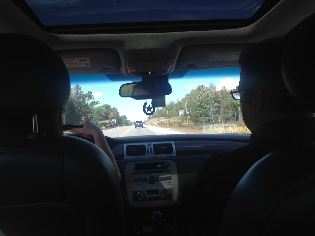 beekingsley's tweet photo. En route for @CinefestSudbury with my mom & dad! #Roadtrip #FamilyTime #Backseat #Fun #Feel16Again 😉 http://t.co/HDOidOQZij