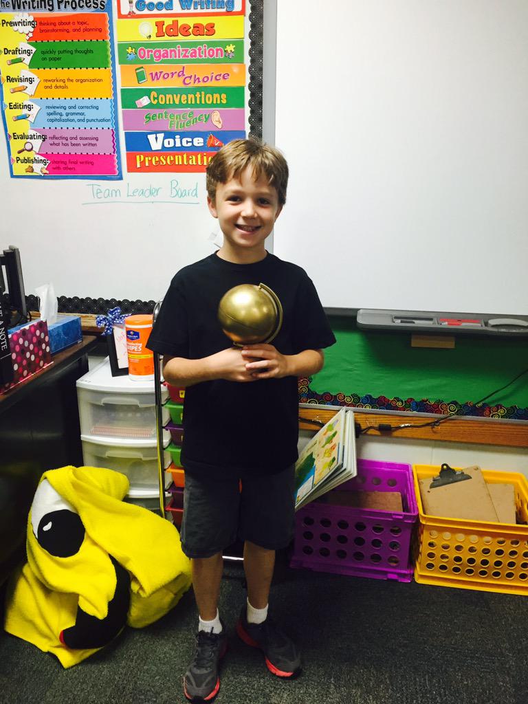 KoriHaverstick's tweet photo. Our golden globe winner from last week! Congrats Preston you earned it! #team4A #teampinkcisd http://t.co/AxTUOU1eVx