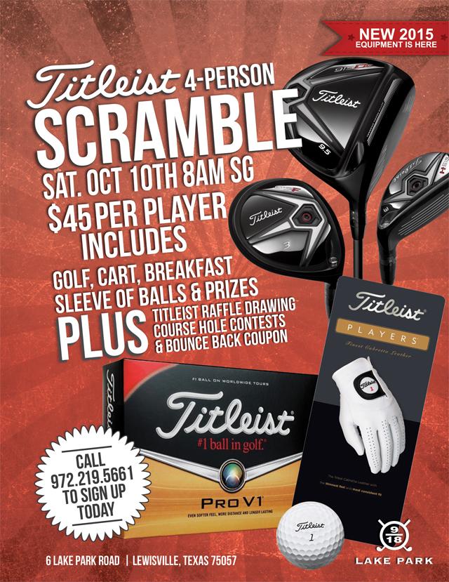 #TitleistScramble is back! Sign your group up by calling 972.219.5661