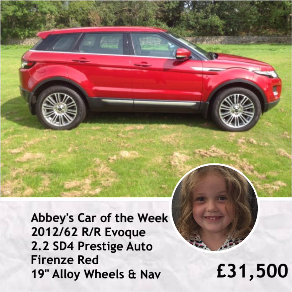 Wonderfully good value for money this 2012 Evoque Prestige is Abbeys car of the week! 
facebook.com/Dunecht4x4