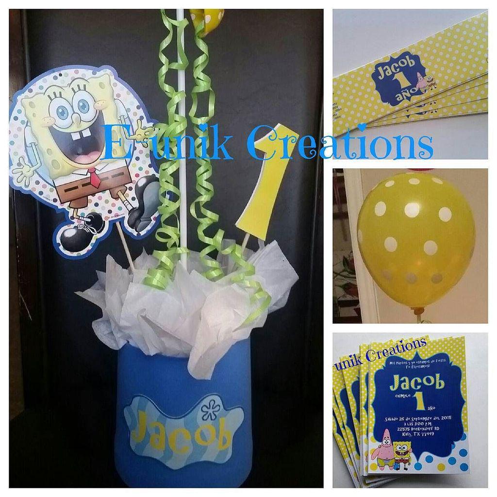 Spongebob Cult on X: Invitations, labels, centerpieces and more
