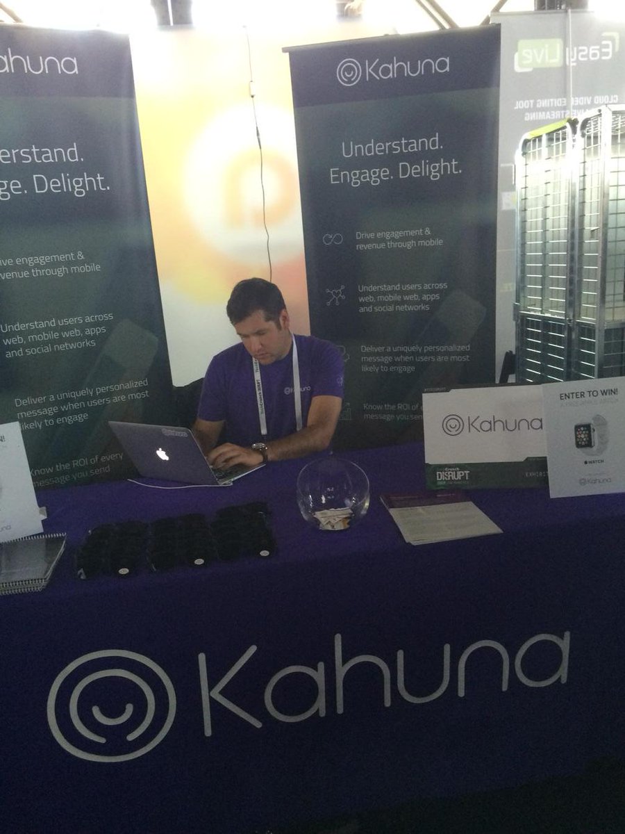 kahuna's tweet photo. Come by our #tcdisrupt booth for a chance to win an Apple Watch and to learn about #communicationautomation http://t.co/lExRk55cjx