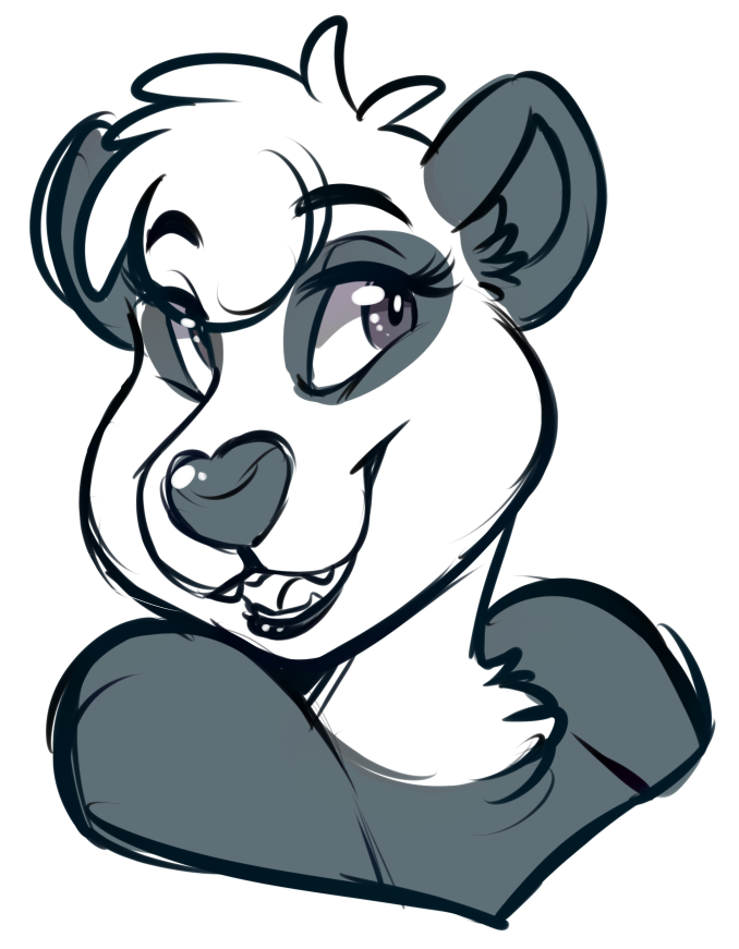 CupcakeCreature's tweet photo. One more quick warm-up doodle, this one featuring @TransPandaSam !! #sketch #doodle #warmup #PrettyPanda http://t.co/3tJqrCeyMU
