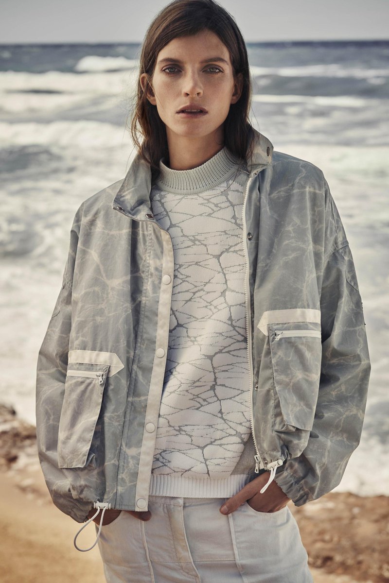 lesbranches_'s tweet photo. Processed fabrics and marble prints gets camouflahe with the landscape in #Belstaff collection. @Belstaff #Spring16 http://t.co/A0Tumxdpbz