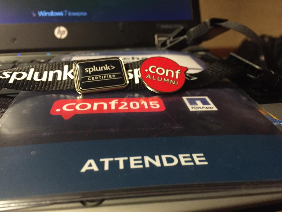 KemmererMichael's tweet photo. @Splunk certifications: 1 down, 1 to go. #splunkconf #splunkuniversity http://t.co/RiqC5szuwr