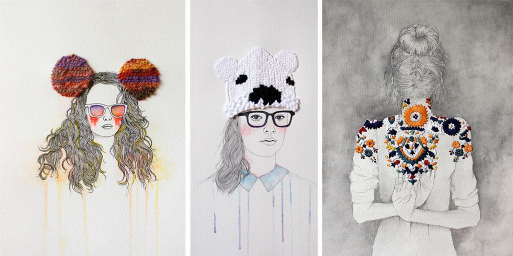 GImpresion's tweet photo. En su serie The Looms In Our Bones, Izziyana Suhaimi se centra en los accesorios de moda. #Ilustración #Arte http://t.co/o57pgbmJ4z