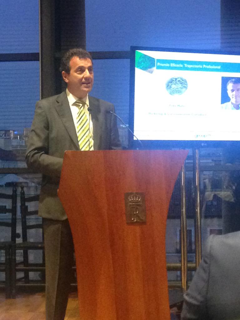 Buen discurso de agradecimiento de #felixMuñoz  #Premios Eficacia 2015