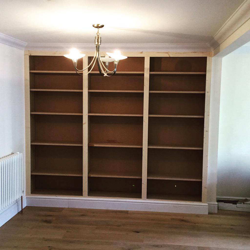 Big Bespoke bookcase made and fitted ready to be decorated 🔨🔨🔨🔨🔨🔨