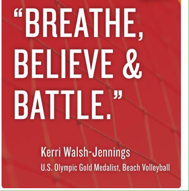JohnKesselUSAV's tweet photo. Breathe, Believe &amp; Battle - @kerrileewalsh great quote for the rest of your season 4sure. @usavolleyball http://t.co/9TtRjcXbv8