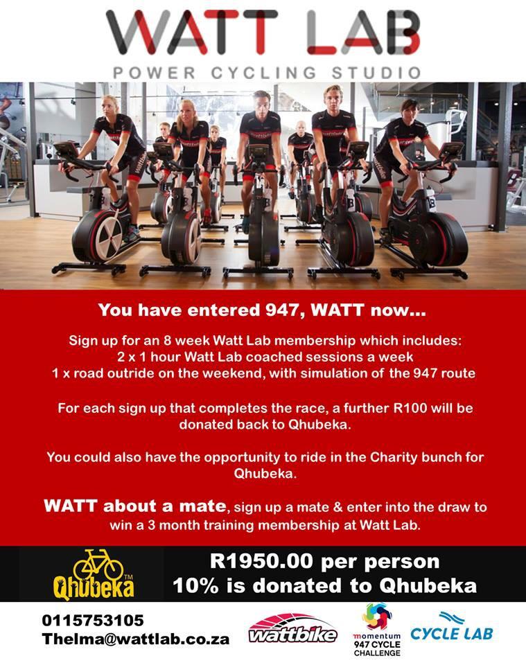 tamitam_tam's tweet photo. Take advantage of this great special @WattLabSA @momentum947 @cyclelab_JHB @TeamMTNQhubeka @Qhubeka #947training http://t.co/A2VEyY9fE9