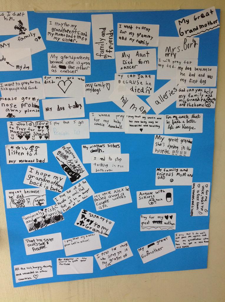 BahrGinger's tweet photo. Students study art honoring Pope Francis and post prayer intentions http://t.co/oUdKliVK8l http://t.co/8eNT56AWmu