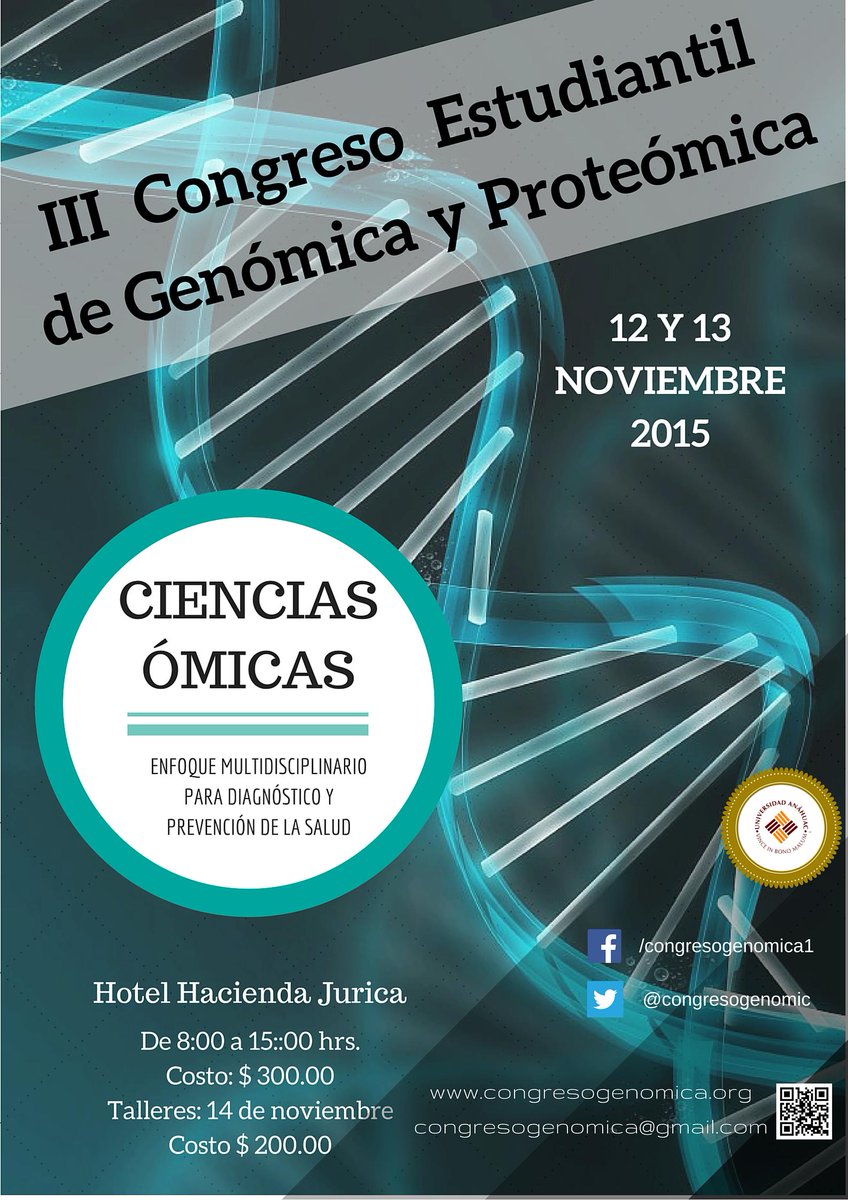congresogenomic's tweet photo. Ya tenemos nuevo cartel de nuestro #3erCongresoGenomProt pueden comenzar a inscribirse en http://t.co/Onw24EjXVr http://t.co/qwDLR73Kfn