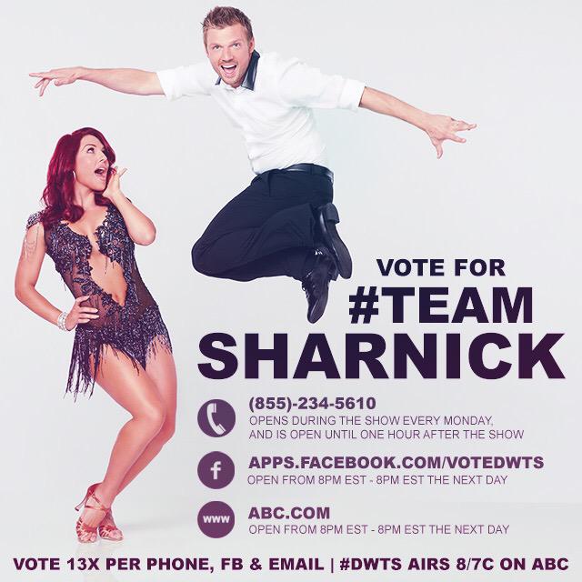 backstreetboys's tweet photo. You know what to do #BackstreetArmy 
#VoteTeamSharNick
 Here's how to vote: http://t.co/SqMpU1pgKa