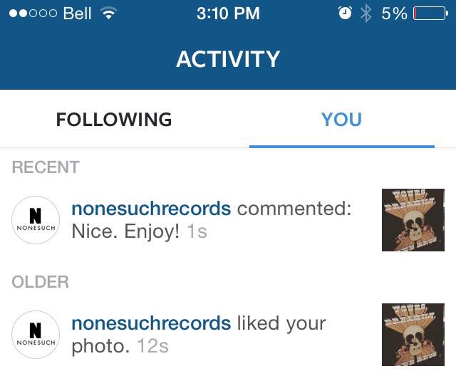 kristapetten's tweet photo. inner fan girl is fan girling #fangirl #Dangirl #caniworkforyou? @NonesuchRecords http://t.co/x2hL2AXeGT