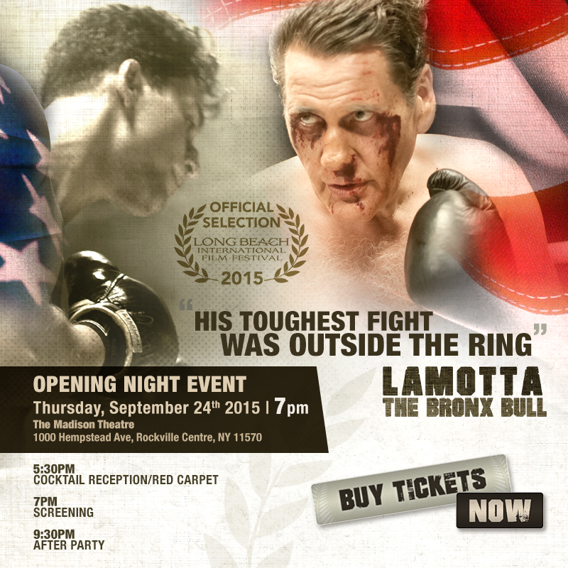 BronxBullFilm's tweet photo. It's almost time for @BronxBullFilm  opening night event at @LBIFFNY Get your tickets today! https://t.co/vQBavSXZn4 http://t.co/t5nSN3LAAg