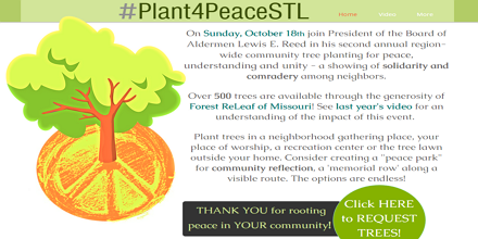 OurSustainable's tweet image. #Plant4PeaceSTL 500+ trees are available through the generosity of Forest ReLeaf plant4peacestl.org