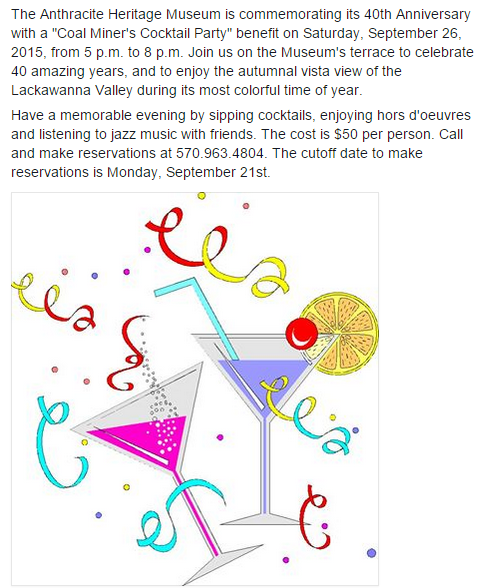 AnthraciteMuse's tweet photo. If you missed the cutoff date for reservations, you can always buy your ticket at the door! #40years http://t.co/NVfRFQ1T7x