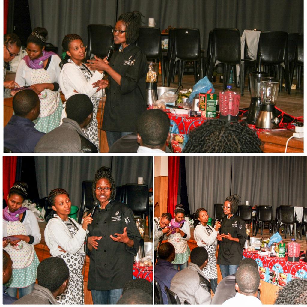 Peniel_SDA's tweet photo. The cooking theatre @Peniel_SDA #health Expo with Chef Lerato http://t.co/I2q38c9fUo