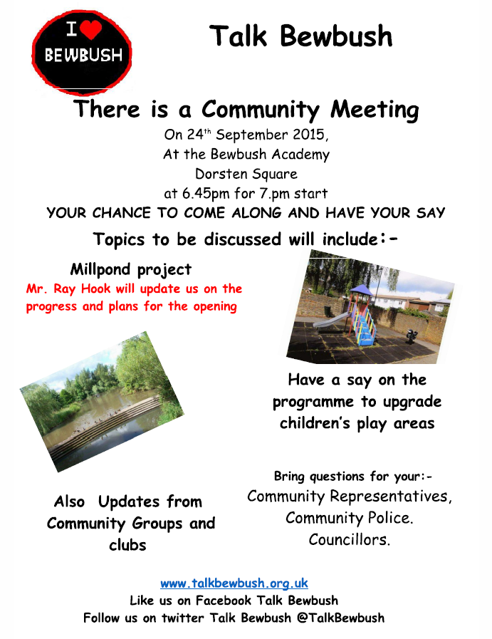 TalkBewbush's tweet photo. @CHTonline can you let your followers know about the Talk Bewbush community meeting this Thursday? http://t.co/STX0KI9QLx