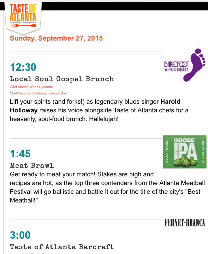 Don't miss the #ATLMeatballFest Meat Brawl at <a href="/tasteofatlanta/">Taste of Atlanta</a> this Sunday! All details on tasteofatlanta.com!