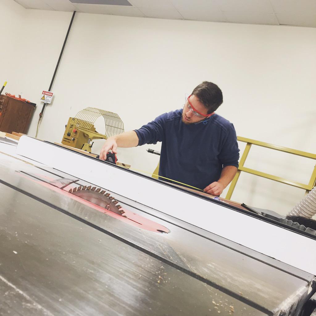 jmu_id's tweet image. #jmuid getting started on measurements and cuts for our toolboxes! @JeffreyThelin @Sean_Rhodes8995