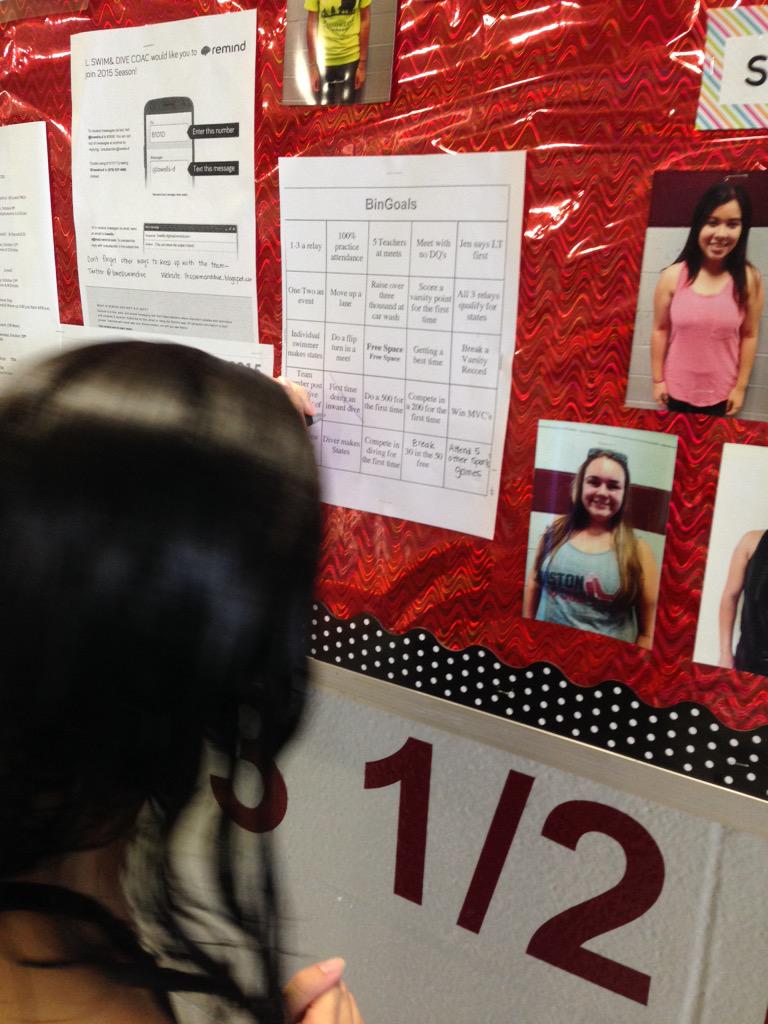 LowellSwimDive's tweet photo. Lill crosses off first spot on the #bingoals board. #raidersraisingthebar #raidersswimanddive http://t.co/SvIuePb8vE