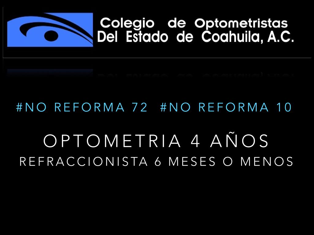 CODEC_Coah's tweet photo. @Veronica_mtz #SaludVisual necesita Optometría con titulo y cédula #NOreforma72 #Noreforma10 #Yosoy2020 http://t.co/hMbDa2rCt0