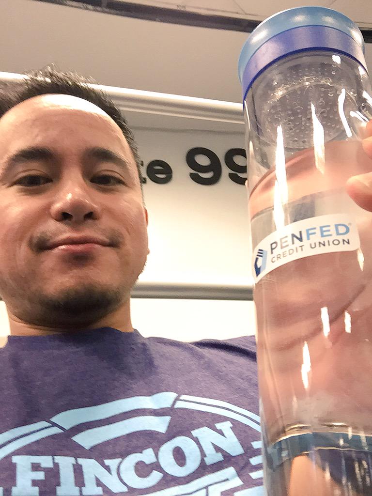 JasonVitug's tweet image. Staying hydrated as I wait for my flight to San Antonio c/o @PenFed water bottle @MirandaOpiela @NesHanson #FinCon15