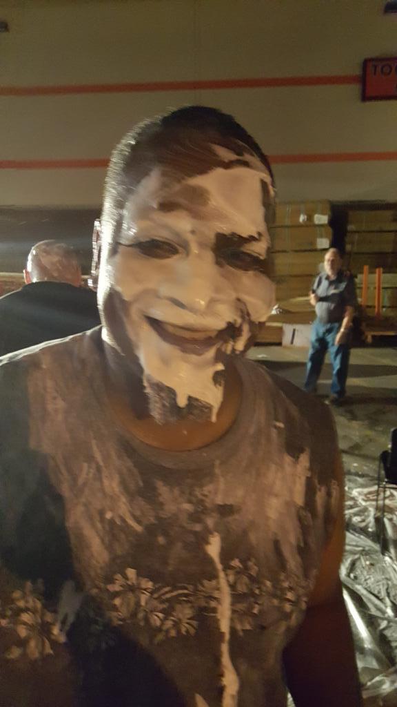 Success sharing #0776 thank you to a great sport to Ricky sanders for pie in the face and the dunk tank.Great times