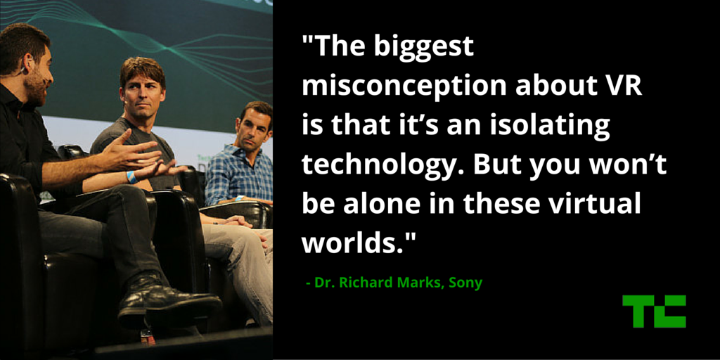 We're talking about virtual reality as the new reality at #TCDisrupt