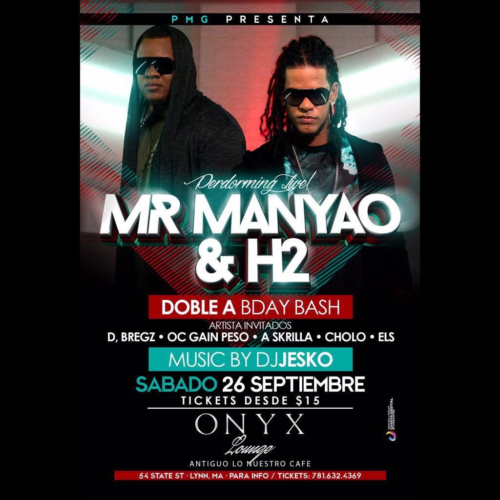Este sabado 26 celebrando mi cumpleaños con <a href="/mrmanyaoyh2/">Mr Manyao Y H2</a> /// con partisipacion de mas artistas \\\ info 781-632-4369
