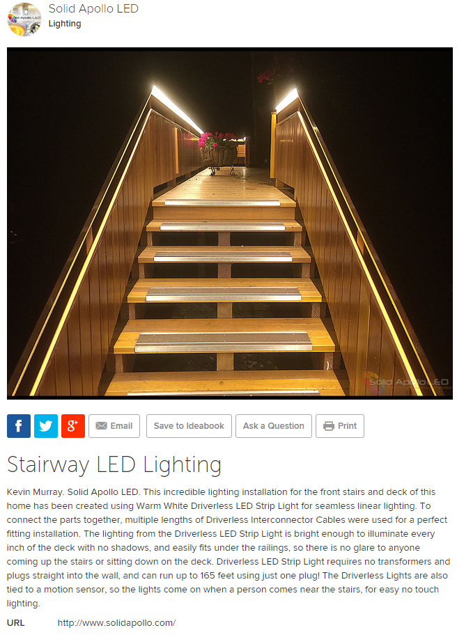 SolidApollo's tweet photo. Here is an incredible Stairway #LED_Lighting project using #Warm_White_Driverless_LED_Strip_Lights #Solid_Apollo_LED http://t.co/6v5B3F4w7G