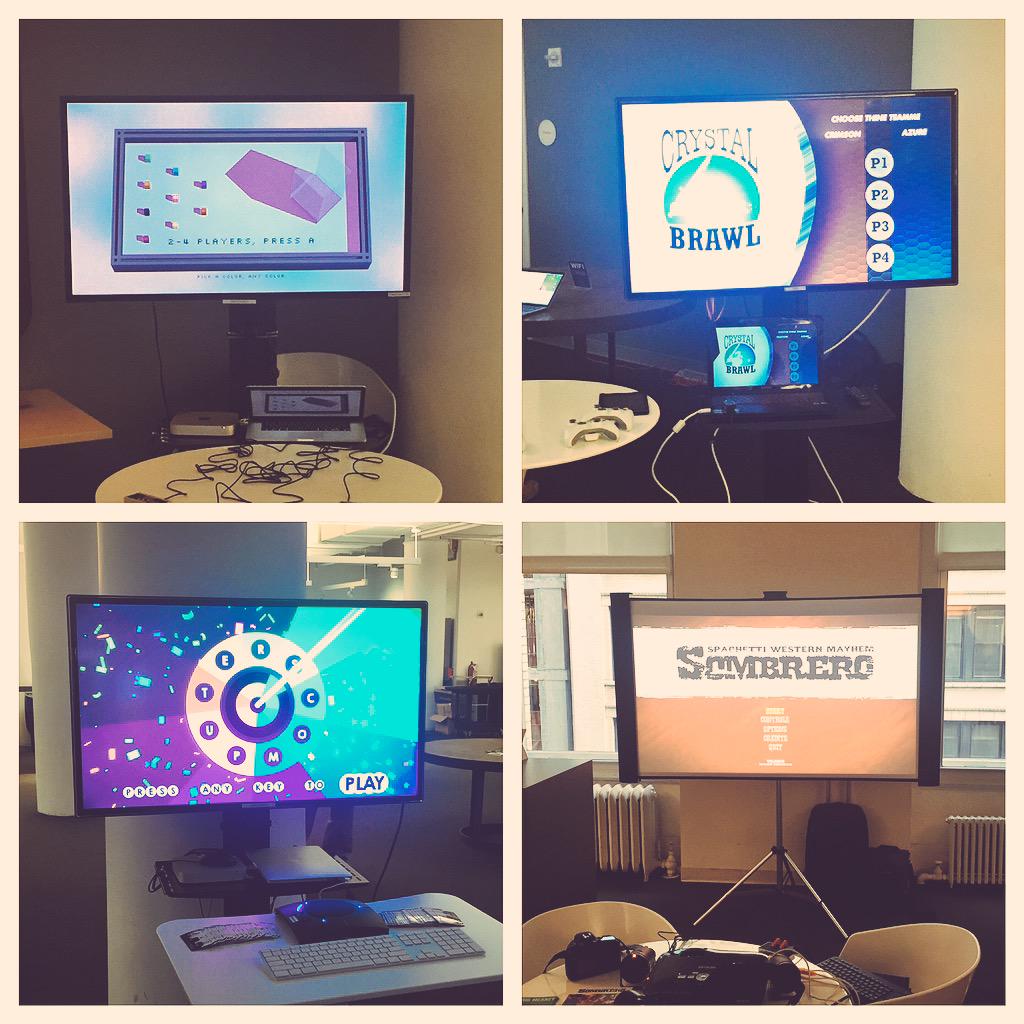 Playcrafting's tweet photo. We're bringing @StudioMercato @SnowHydra @pixelmetal &amp; Elbow Room to @AppNexus's Tech Talk night! #NYC #gamedev http://t.co/ezs9plOaVb