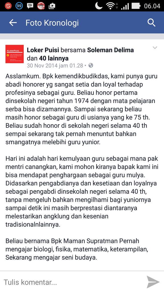 IndahNSya's tweet photo. Dear bapak @aniesbaswedan , saya meneruskan postingan dr facebook yg sangat berarti. http://t.co/lt9PQiTF5d