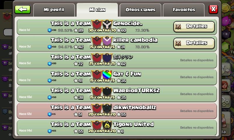 CoCThis_Team's tweet photo. Las ultimas 7 guerras :3 Rt ;) @Alvaro845 @FuriaRojaNet @monykmartz @ClanesSigiloEsp @Reykob20 http://t.co/koagm5wN3x
