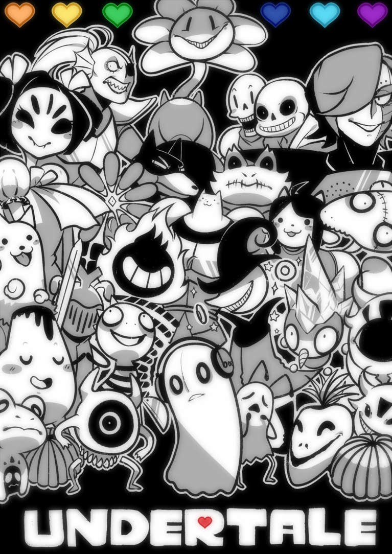 Muffet, Undyne, Flowey, Toriel, Papyrus, Sans, Mettaton EX, Moldbygg