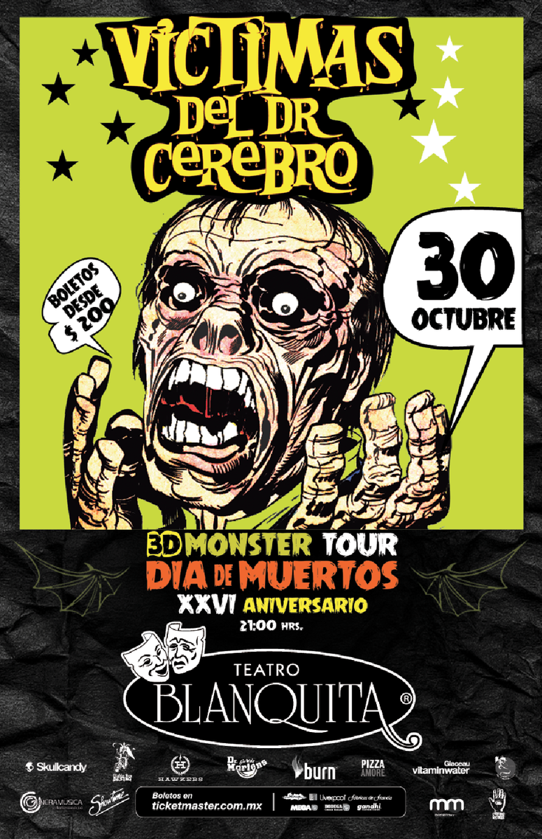 TBlanquitaMx's tweet photo. Ya están a la venta los boletos para venir a celebrar el 26 aniversario de @VDCDrCerebro http://t.co/VPGSSXc66O http://t.co/ll1k4XovAG