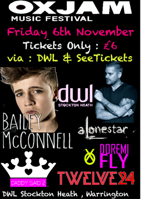 VibeYouthradio's tweet photo. OXJAM WARRINGTON Tickets only £6! on sale via DWL Stockton heath or via @seetickets http://t.co/1EcwiGpQ08 18+ Event http://t.co/l5EppyU8oC