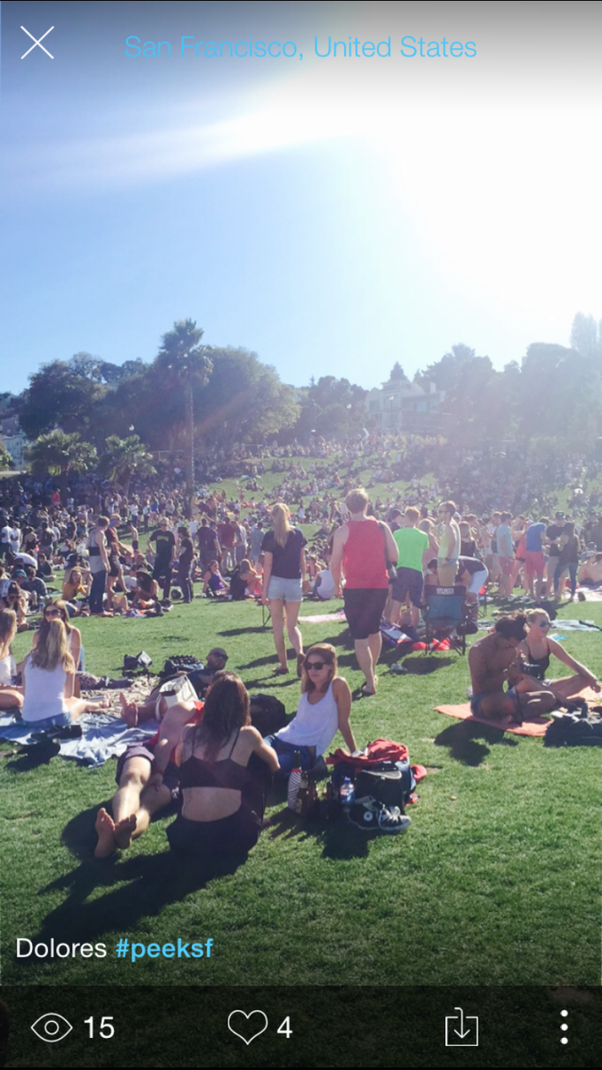 peekshareapp's tweet photo. Record highs in SF yesterday! Ocean Beach, @GoldenGatePark, @DoloresPark packed w/ people enjoying the sun! #PEEKSF http://t.co/PuwXVyZh7w