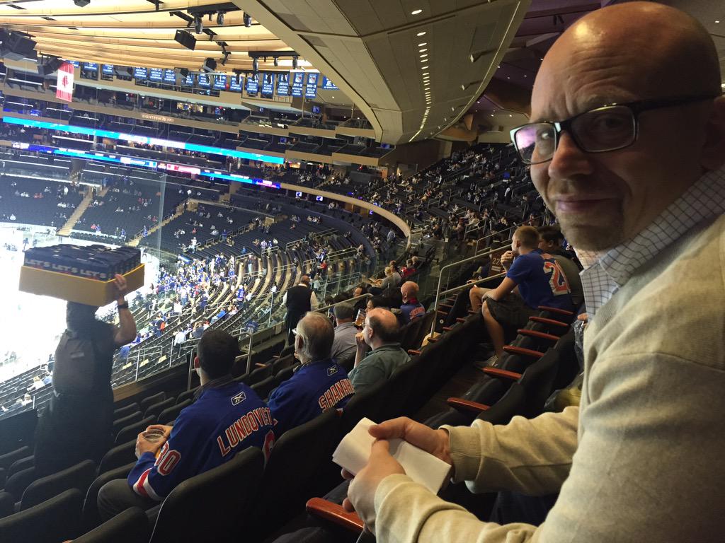 We've come all the way from Sweden for the first preseason game. Let's go NY Rangers! #NYR