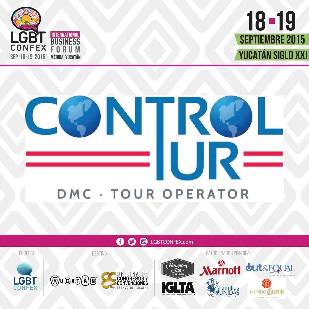 LGBTconfex's tweet photo. Un agradecimiento muy especial a #ControlTur. El éxito de este evento también es de ustedes. #LGBTconfex #FelizLunes http://t.co/LjwmgA5BPN