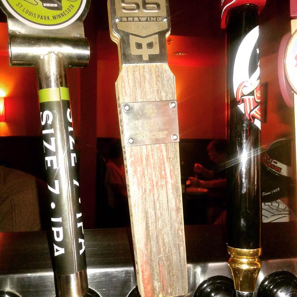 56brewing's tweet photo. #NENectar on tap at #pizzaluce Hopkins! #56Style come get a delicious pint!!! http://t.co/EO1VsdDG0B