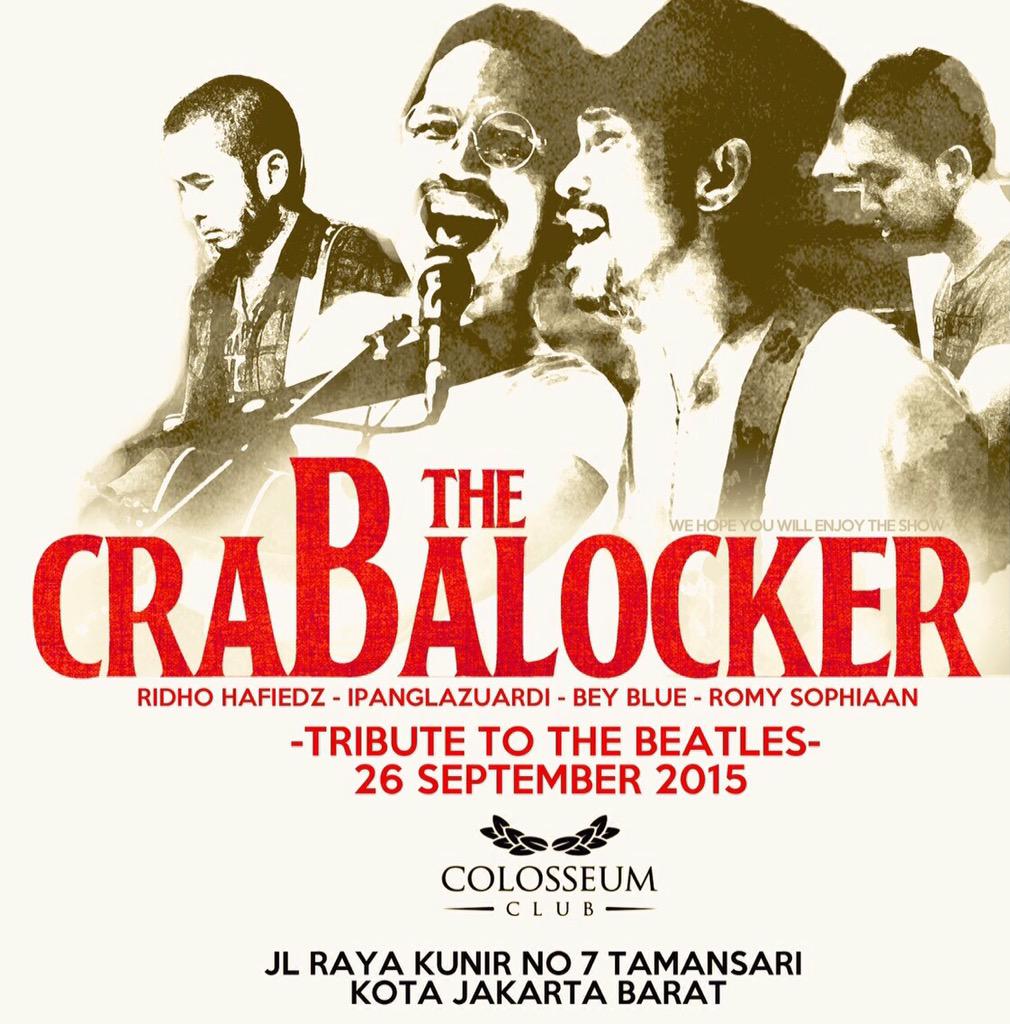 Tribute to The Beatles with The Crabalocker <a href="/ColosseumJKT/">Colosseum Jakarta</a> <a href="/ipanglazuardi/">ipanglazuardi</a> <a href="/beyblue/">Bey</a> <a href="/Romsky/">Romy Sophiaan</a> <a href="/ridhohafiedz/">Ridho Hafiedz</a>