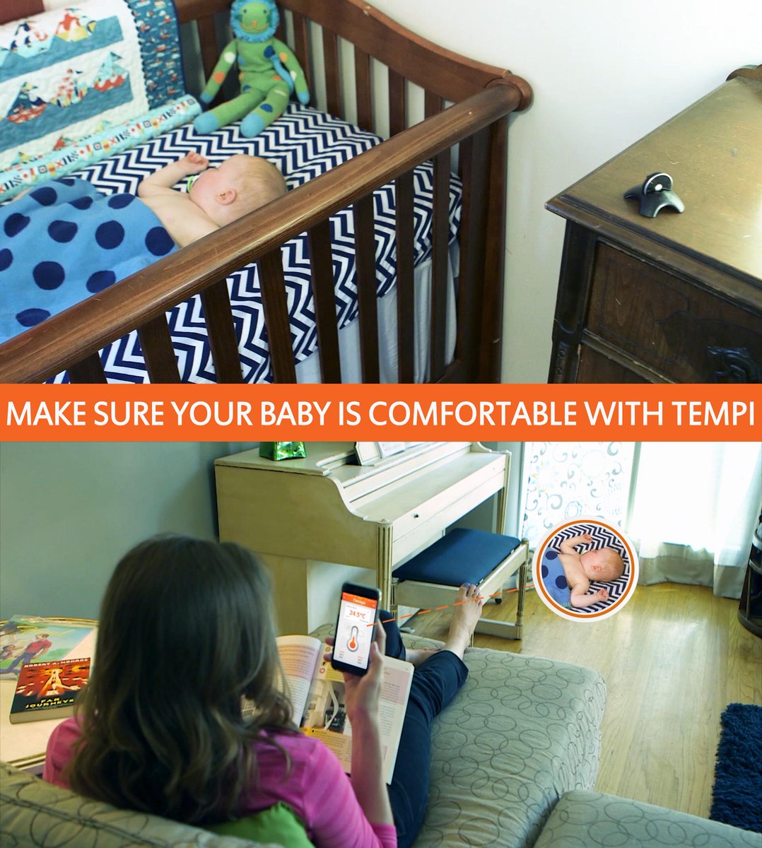 TempiGoGo's tweet image. There are many uses for Tempi. Monitor your baby's room temperature for a good night sleep. igg.me/at/tempi/x/396…