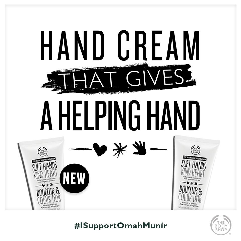 thebodyshopindo's tweet photo. Beli #SoftHandsKindHeart brarti kamu ikut menyumbang Rp.5000 u/ mndukung prgrm edukasi HAM @OmahMunir! Let's Donate! http://t.co/Z6e6ZjCcDn