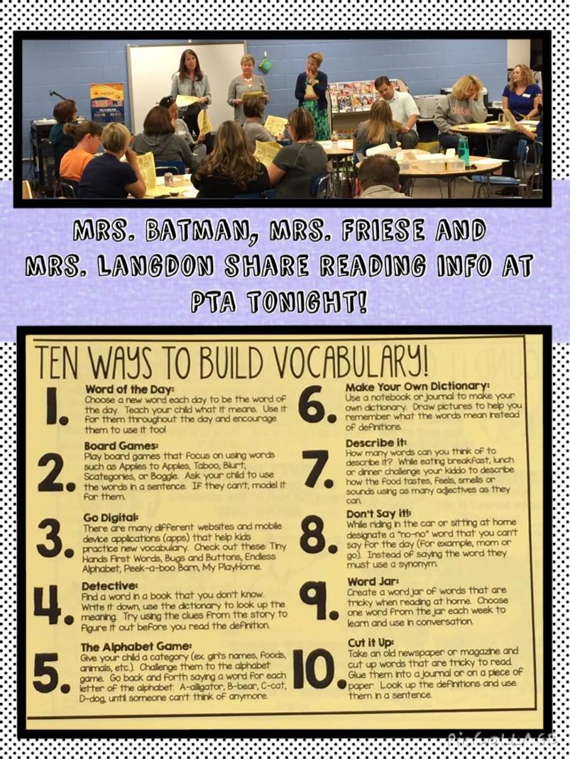 jk_bergstrom's tweet photo. Our amazing #2ndgrade teachers shared #reading &amp; #vocab building info w/parents at #PTA tonight! http://t.co/zqWmJN2TeR