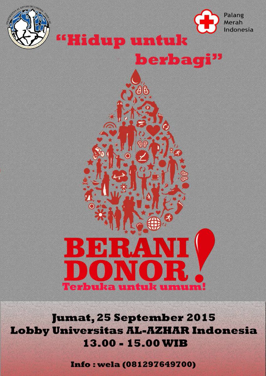 UAIofficial_'s tweet photo. KOMAHI UAI menyelenggarakan donor darah pada Jumat 25 Sept 2015 @LobbyUAI. don't miss it guys :) http://t.co/zkVrjxiCUh
